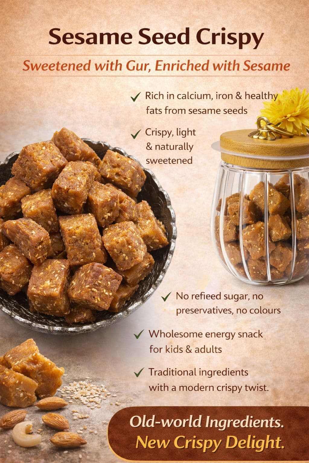 Sesame Seed Crispies — Rasoi Tales