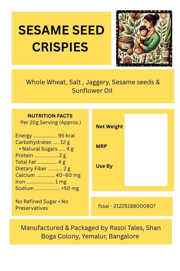 Sesame Seed Crispies — Rasoi Tales