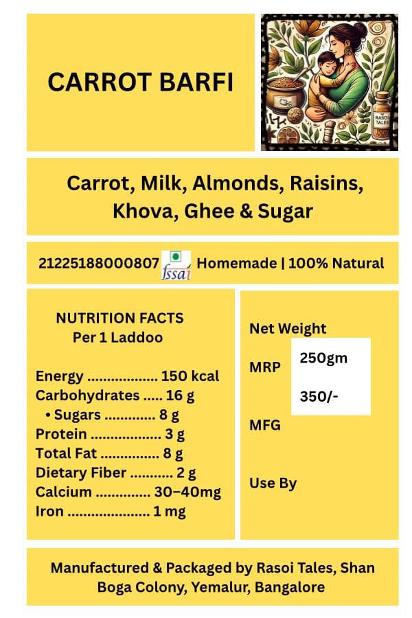 Carrot Barfi — Rasoi Tales