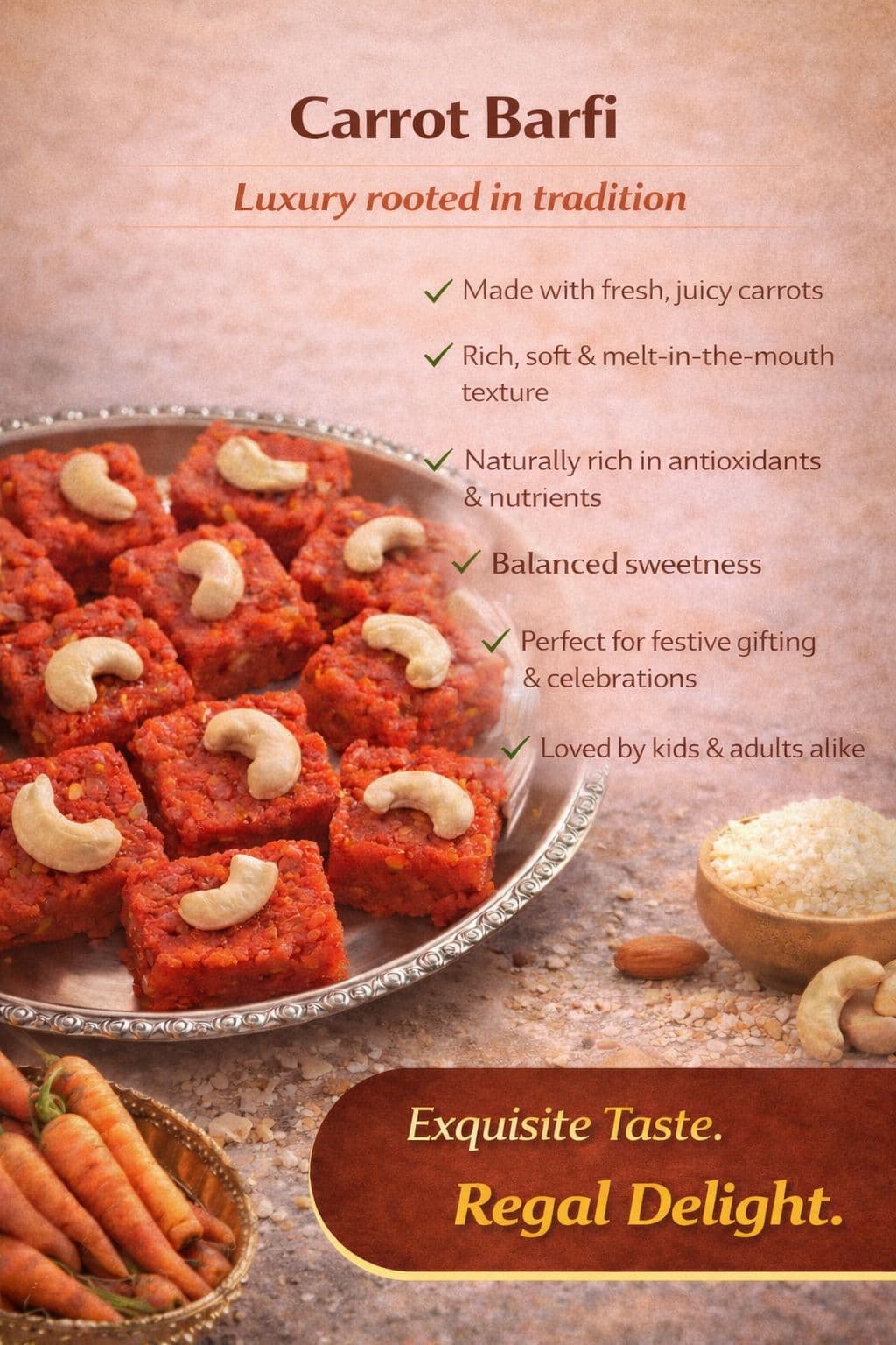Carrot Barfi — Rasoi Tales